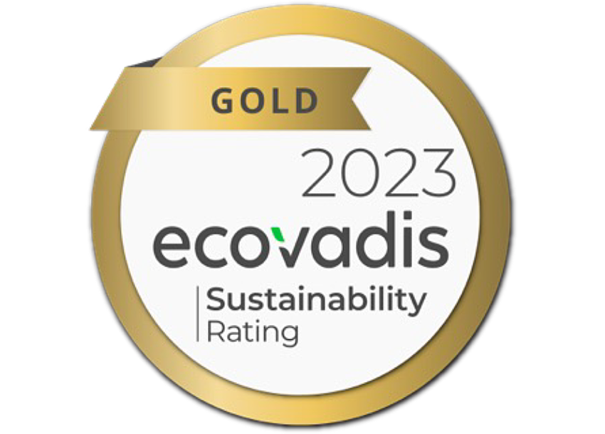 EcoVadis社による2023年の調査において「ゴールド」評価を獲得
